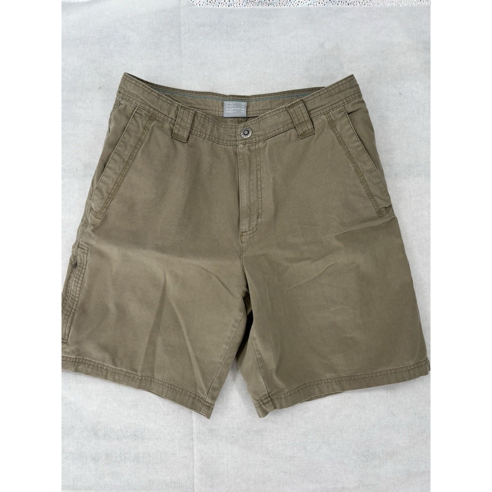Columbia Cargo Dark Khaki Shorts Men's 32x9 Omni-Shield Hiking Outdoors